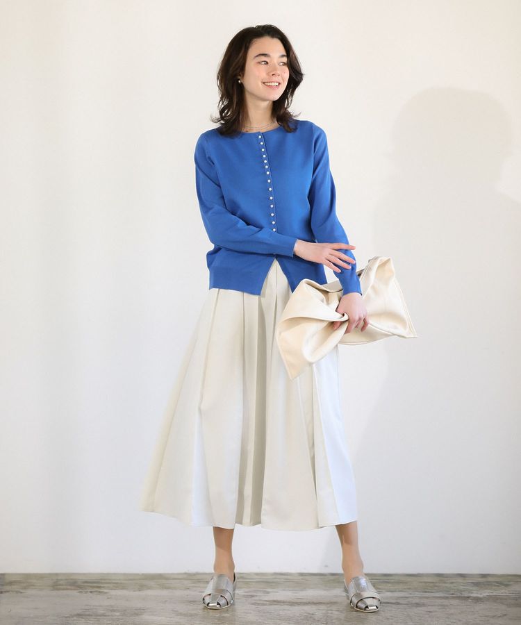 Green Parks「パール調ボタン付き2WAYニットプルオーバー」|ニット・セーター|