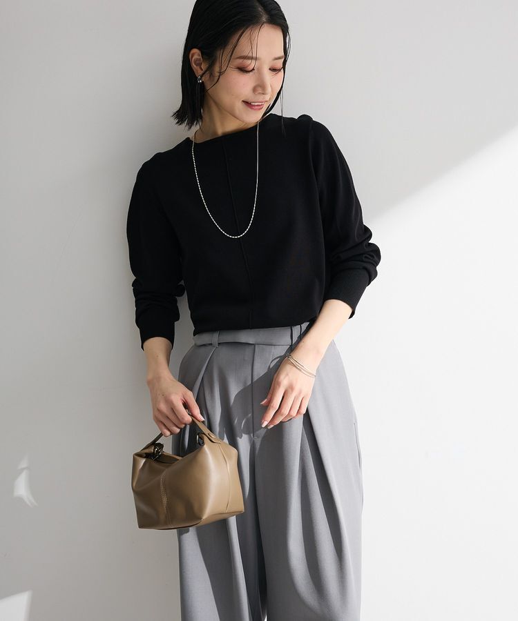 Green Parks「パール調ボタン付き2WAYニットプルオーバー」|ニット・セーター|