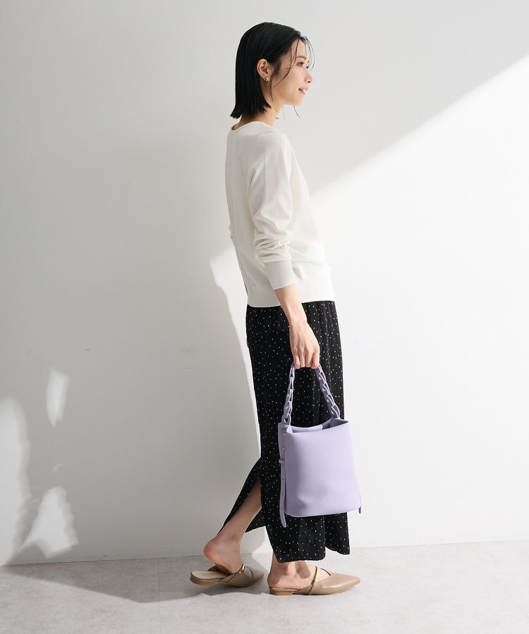 Green Parks「パール調ボタン付き2WAYニットプルオーバー」|ニット・セーター|