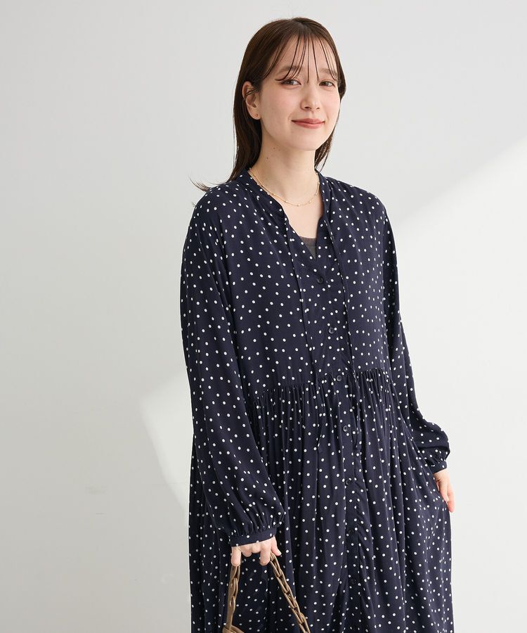 Green Parks「スキッパーギャザーワンピース」|ワンピース|