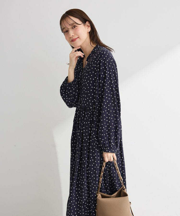 Green Parks「スキッパーギャザーワンピース」|ワンピース|