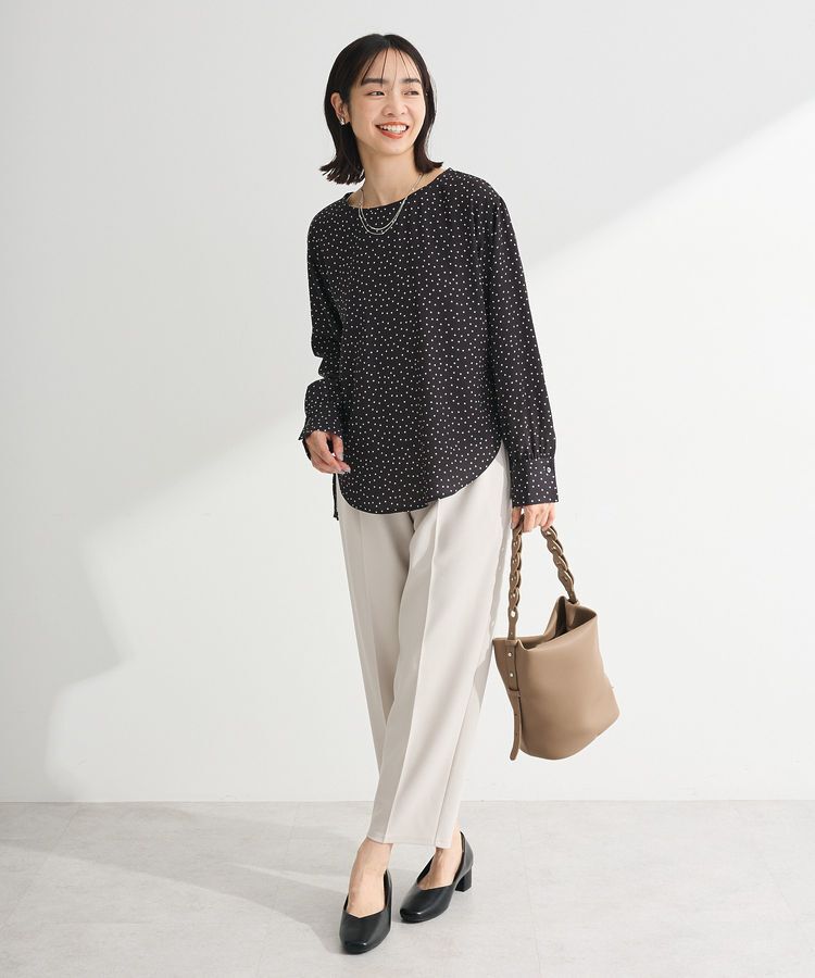 Green Parks「ドットイージーケアバックスリットブラウス」|シャツ・ブラウス|