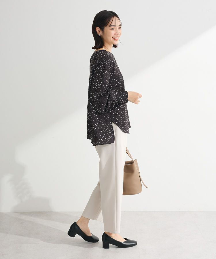 Green Parks「ドットイージーケアバックスリットブラウス」|シャツ・ブラウス|