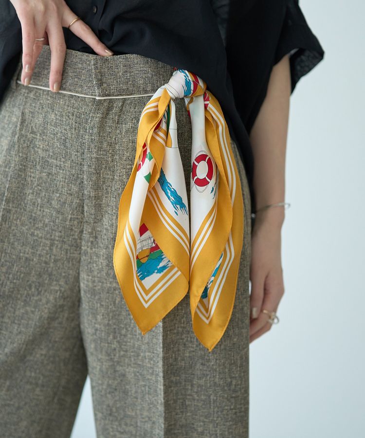 YECCA VECCA「【kakatoo】ヨット柄スカーフ」|バンダナ・スカーフ|Yellow