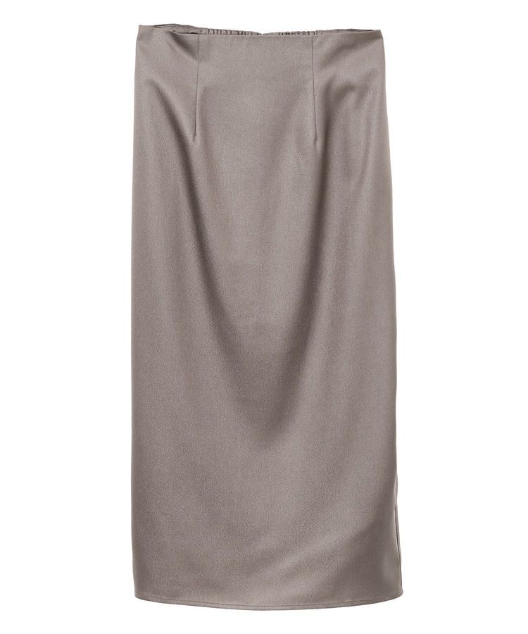 YECCA VECCA「シャイニーロングスカート」|タイト|