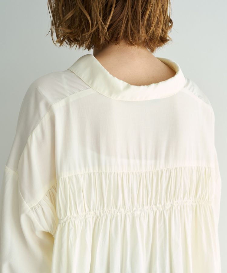YECCA VECCA「バックギャザーロングシャツ」|シャツ・ブラウス|