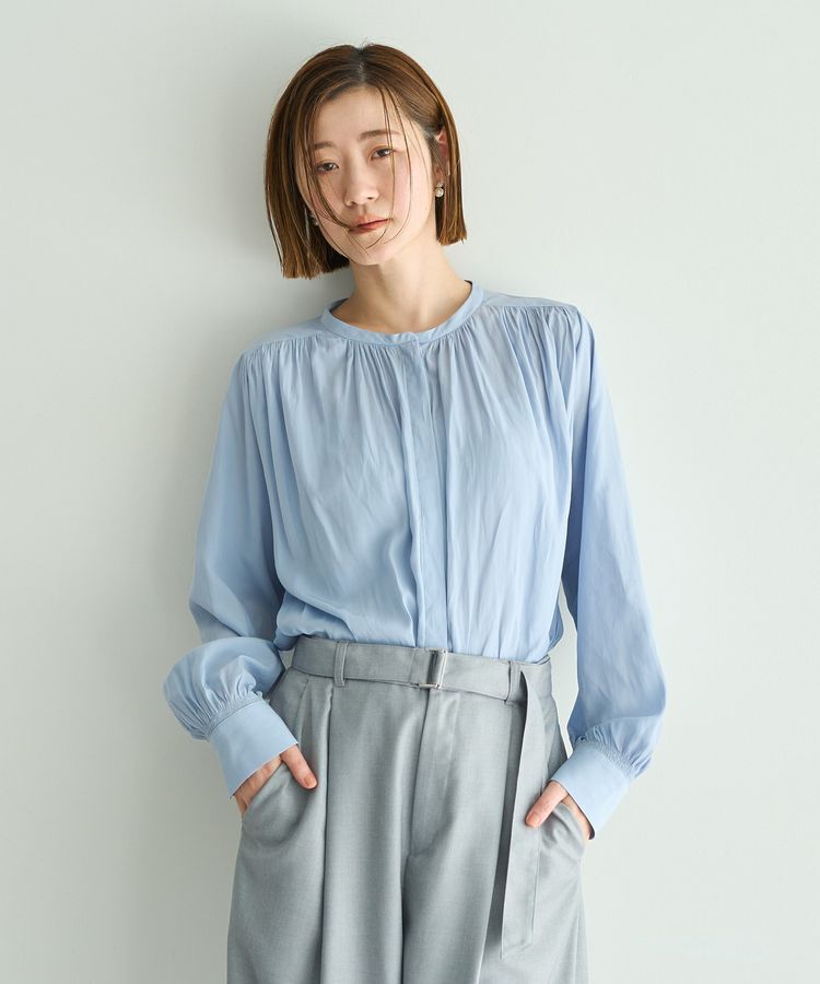 YECCA VECCA「ギャザーブラウス」|シャツ・ブラウス|
