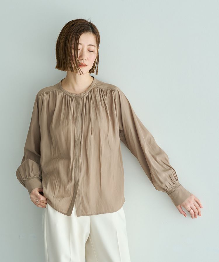 YECCA VECCA「ギャザーブラウス」|シャツ・ブラウス|