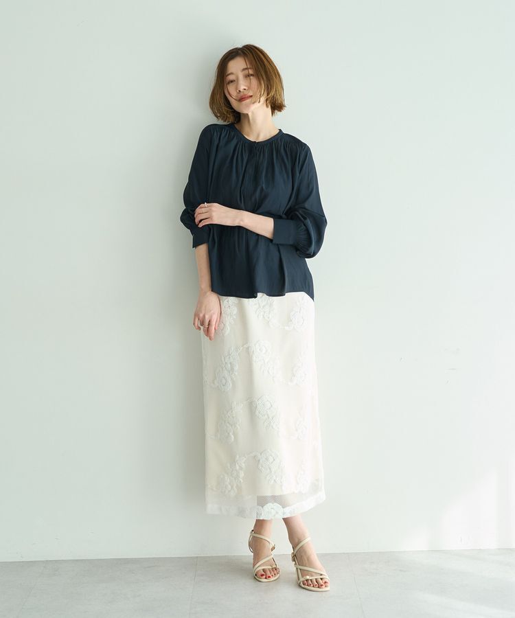 YECCA VECCA「ギャザーブラウス」|シャツ・ブラウス|