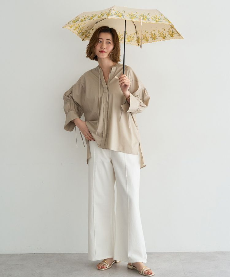 YECCA VECCA「【because】ミモザ刺繍ミニ」|傘|