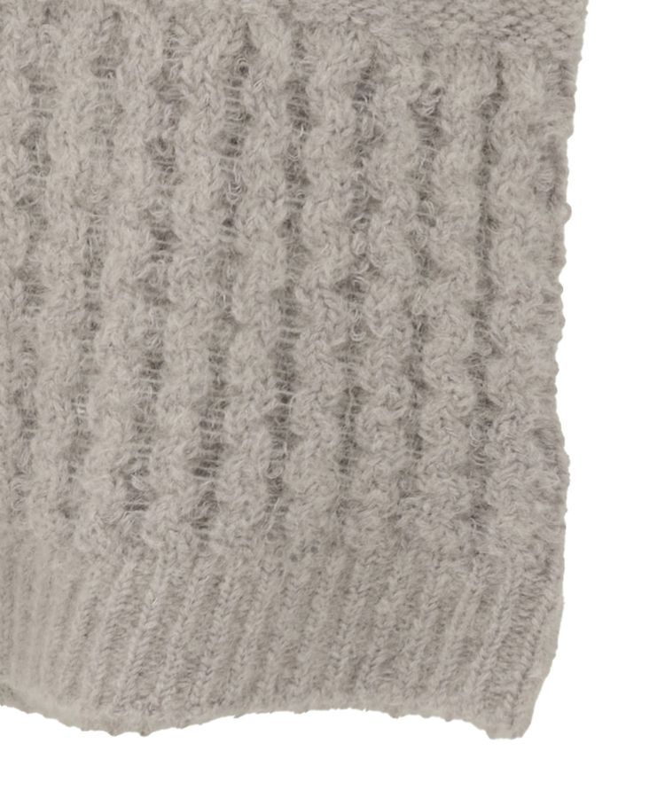 GARAGE OF GOOD CLOTHING「モヘア混ケーブル切り替えノースリーブプルオーバー」|ニット・セーター|