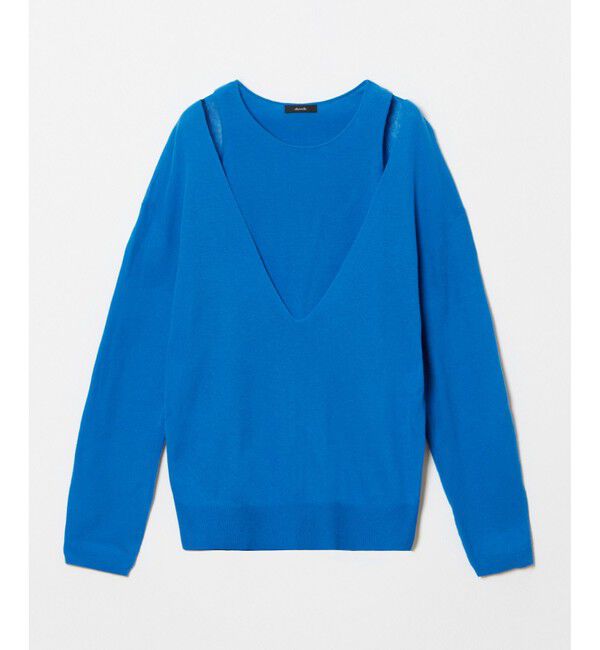 allureville「ディープV ネックレイヤードプルオーバー」|ニット・セーター|