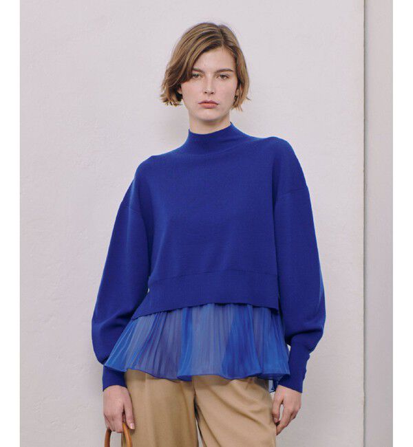 allureville「セットシアーペプラムプルオーバー」|ニット・セーター|