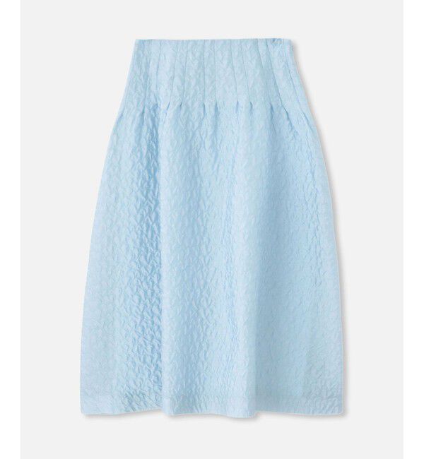 allureville「フクレジャガードタックスカート」|スカート|サックス