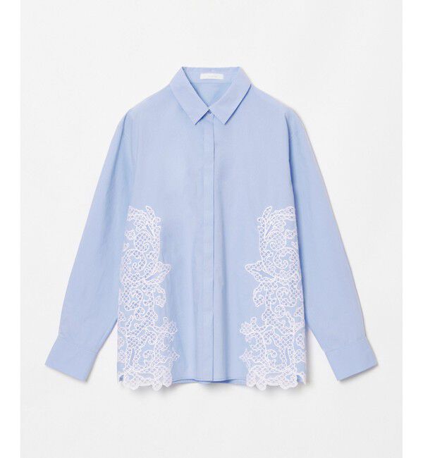 allureville「サイドエンブロイダリーシャツブラウス」|シャツ・ブラウス|