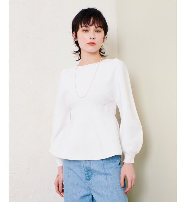 allureville「バックレースアッププルオーバー」|ニット・セーター|