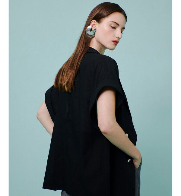 allureville「スラブメッシュフレンチスリーブジャケット」|テーラードジャケット|