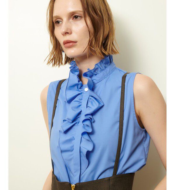 allureville「フロントフリルノースリブラウス」|シャツ・ブラウス|