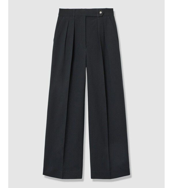 allureville「サキソニードットベルトパンツ」|スラックス|ネイビー