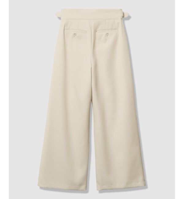 allureville「ウール混サテンハイウエストパンツ」|チノ|