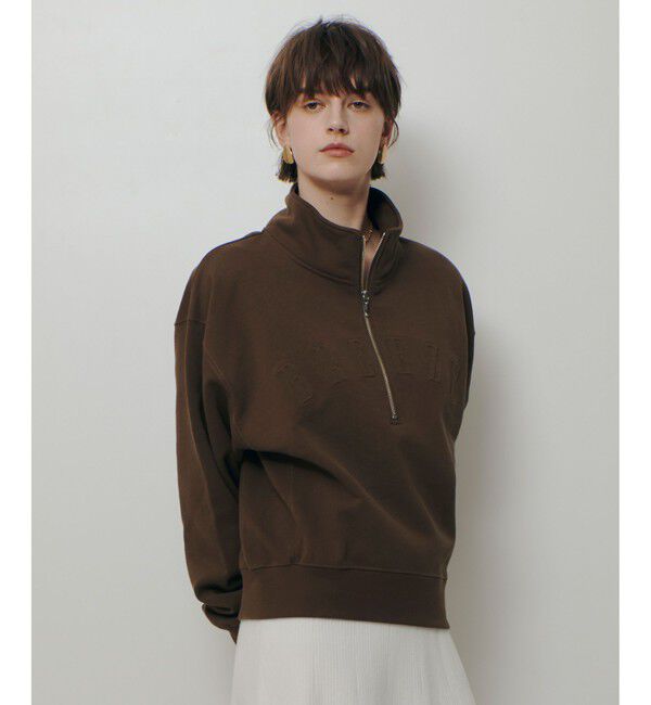 allureville「ハーフジップ刺繍プルオーバー」|Tシャツ・カットソー|
