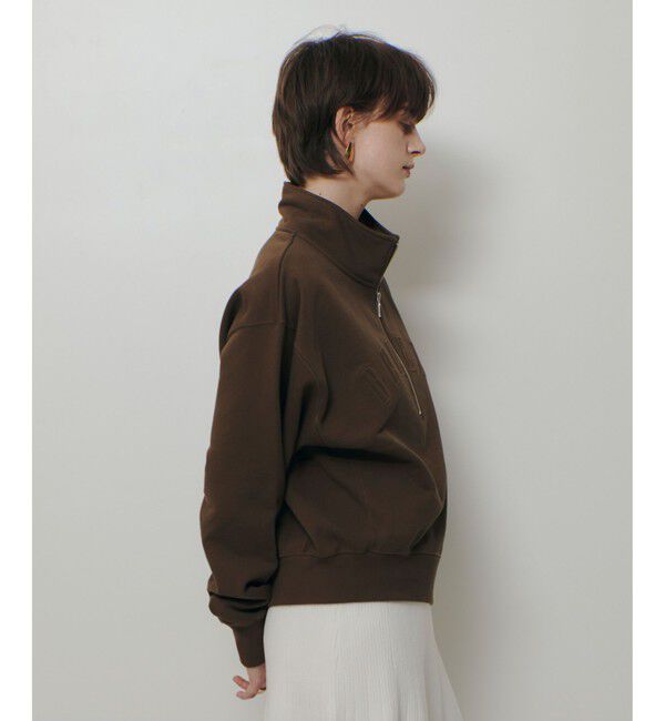 allureville「ハーフジップ刺繍プルオーバー」|Tシャツ・カットソー|