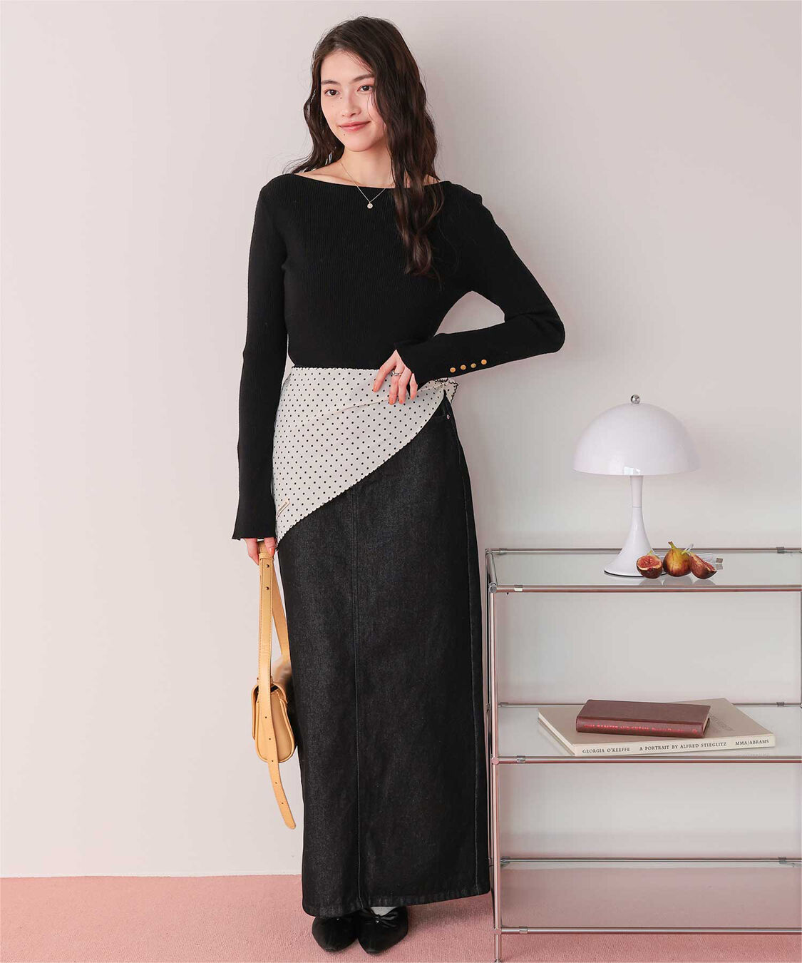 titivate「ボートネックゴールド釦デザインニット」|ニット・セーター|