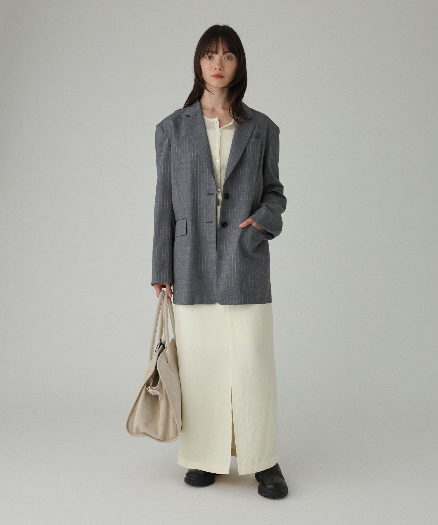 BABYLONE「【多機能素材】シングルオーバージャケット」|テーラードジャケット|