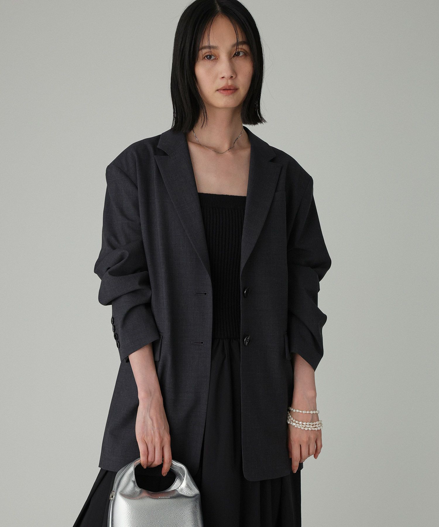 BABYLONE「【多機能素材】シングルオーバージャケット」|テーラードジャケット|ﾁｬｺｰﾙ