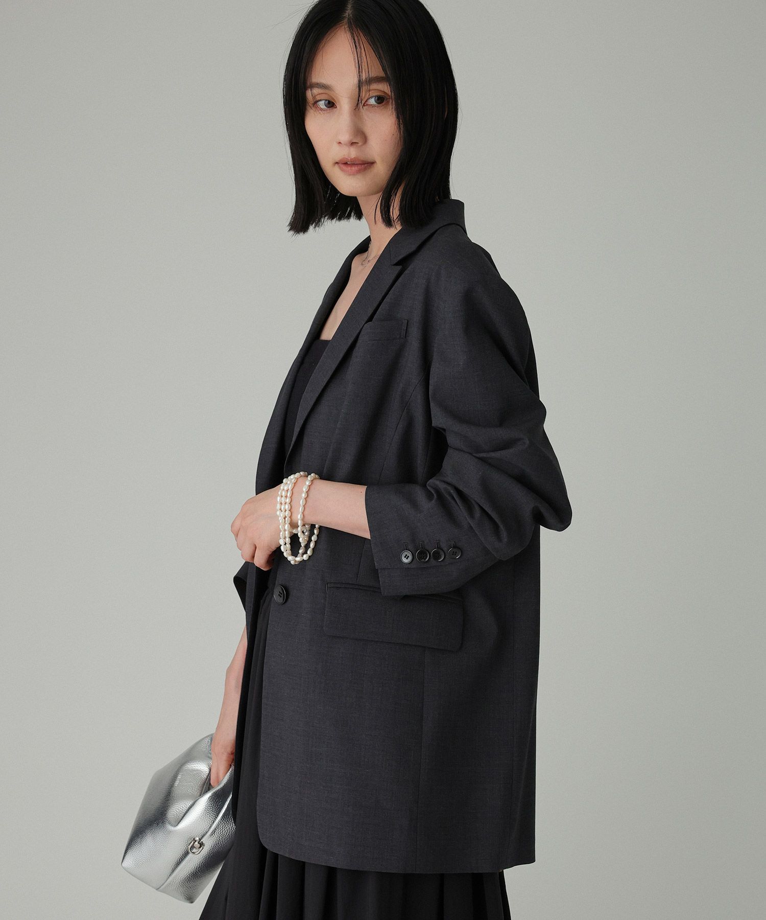 BABYLONE「【多機能素材】シングルオーバージャケット」|テーラードジャケット|