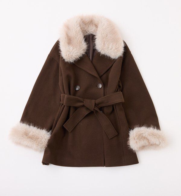  「3WAY衿袖ファーミドルコート」|その他|