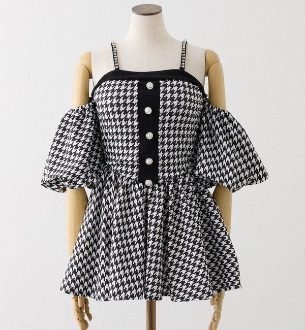  「swimwear/オフショルミニワンピース（2点セット)」|その他|ブラック系その他