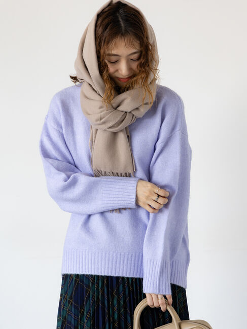 Lugnoncure「ふわふわハイネックニット」|ニット・セーター|パープル