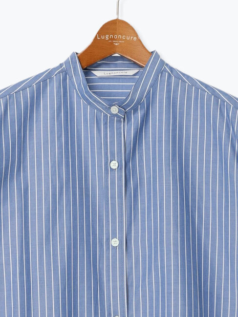 Lugnoncure「【イージーケア】バンドカラーオーバーシャツ」|シャツ・ブラウス|