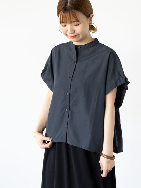 Lugnoncure「袖口ドロストブラウス」|シャツ・ブラウス|ブラック