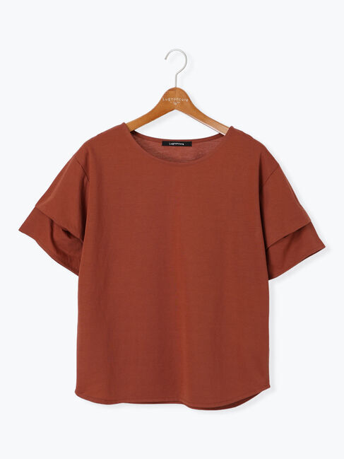 Lugnoncure「プレーティング袖タックTシャツ」|Tシャツ・カットソー|