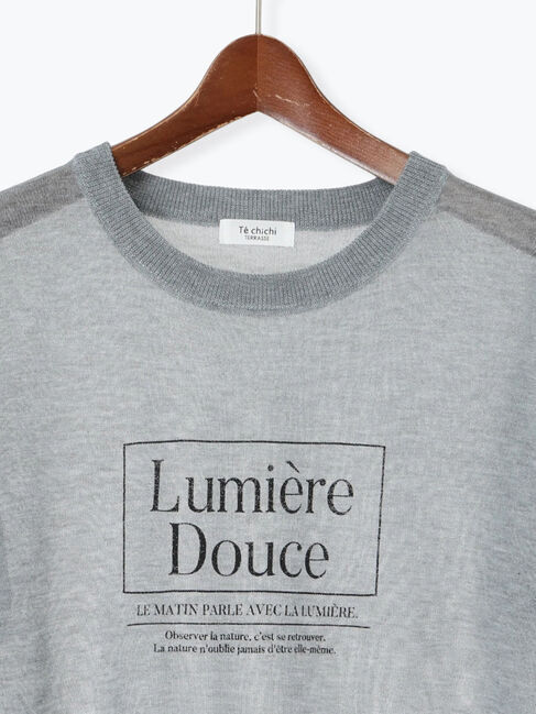 Te chichi TERRASSE「シアーロゴトップス」|ニット・セーター|