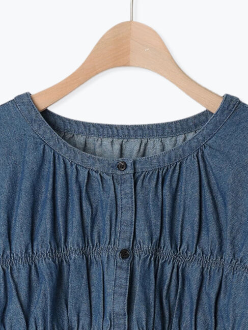 Samansa Mos2「デニム/ツイルシャーリングブラウス」|シャツ・ブラウス|