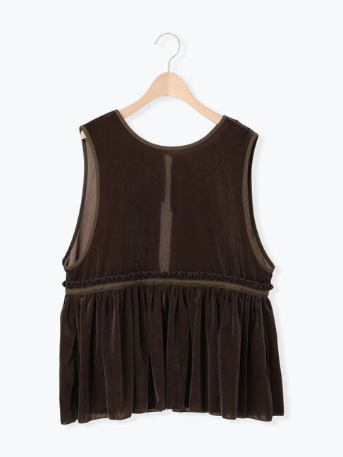 Samansa Mos2「透けベロア前後2WAYベスト」|ダウンベスト・ベスト|