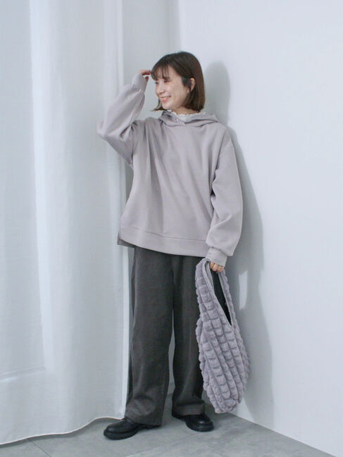 Samansa Mos2 blue「ダンボールパーカー」|Tシャツ・カットソー|