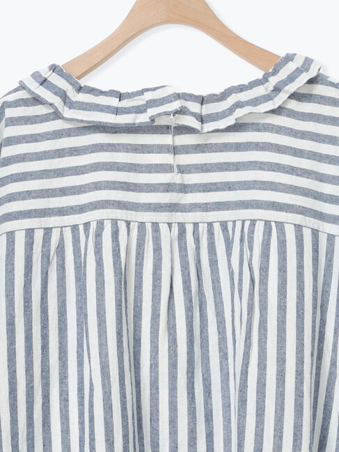 Samansa Mos2「【Cross&times;Linen】フリルカラーブラウス」|シャツ・ブラウス|