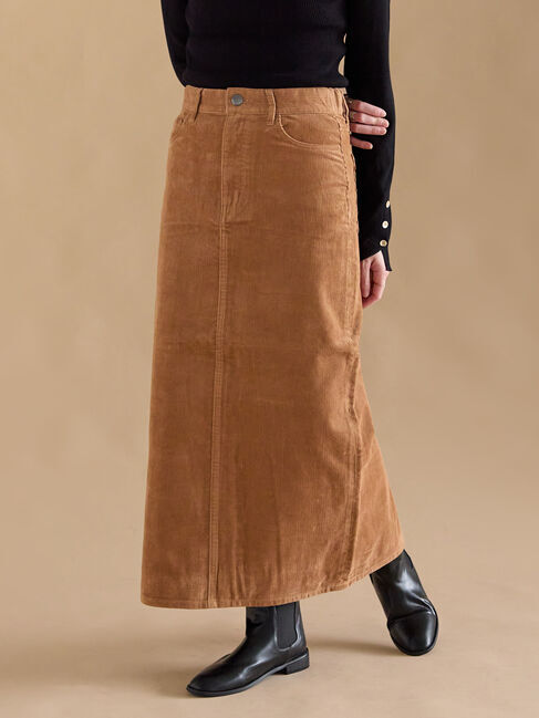 sm2rhythm「コーデュロイロングスカート」|スカート|ベージュ