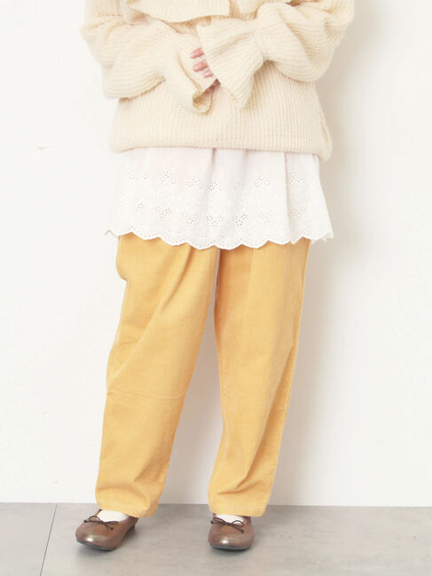 Samansa Mos2「【M/Lサイズ】コーディロイテーパードパンツ」|その他|イエロー