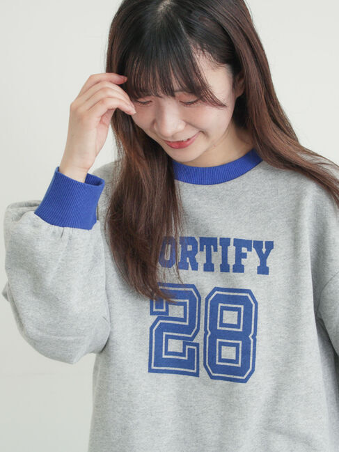 Samansa Mos2「リンガーロゴスウェット」|Tシャツ・カットソー|