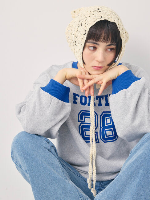 Samansa Mos2「リンガーロゴスウェット」|Tシャツ・カットソー|