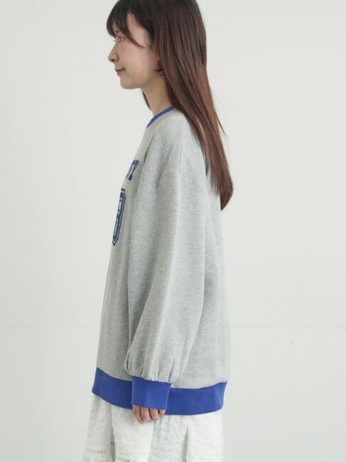 Samansa Mos2「リンガーロゴスウェット」|Tシャツ・カットソー|