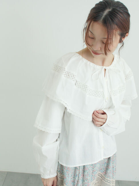 Samansa Mos2「レースボレロブラウス」|シャツ・ブラウス|