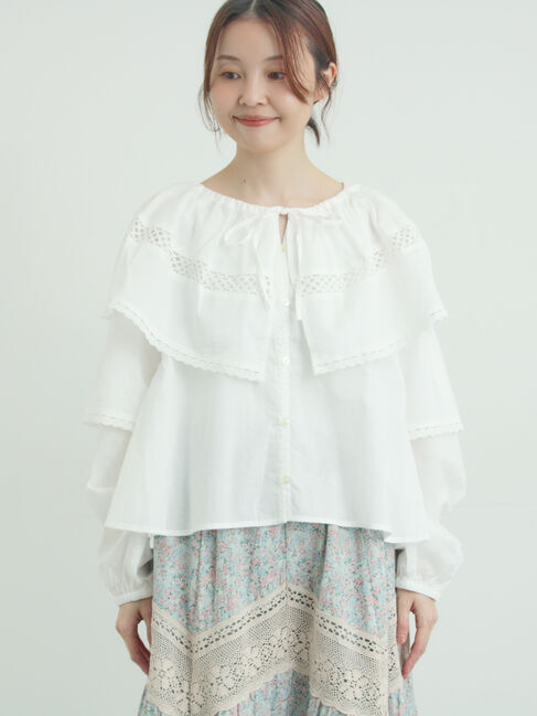 Samansa Mos2「レースボレロブラウス」|シャツ・ブラウス|