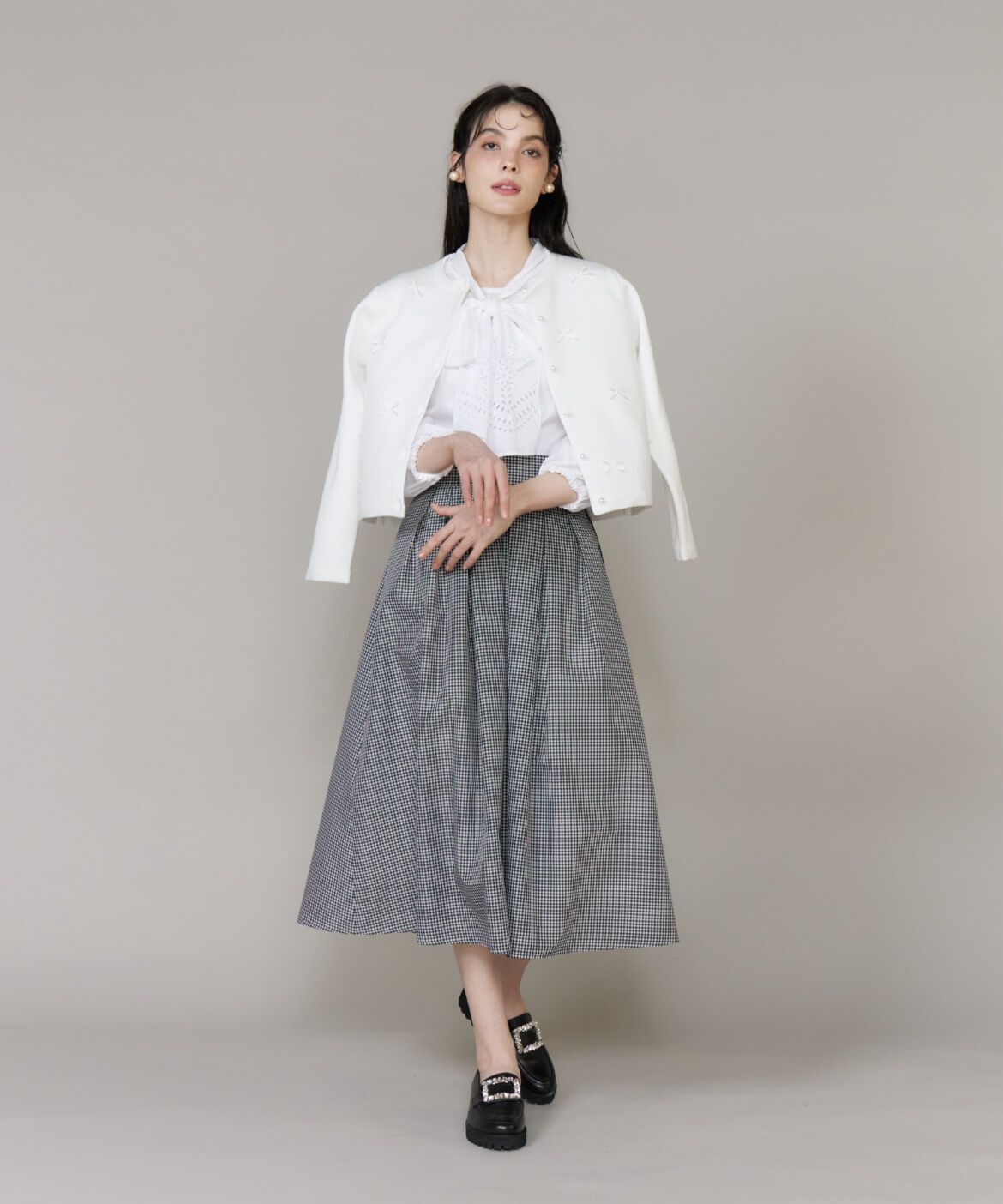 Maglie le cassetto「ボーラーレースブラウス」|シャツ・ブラウス|