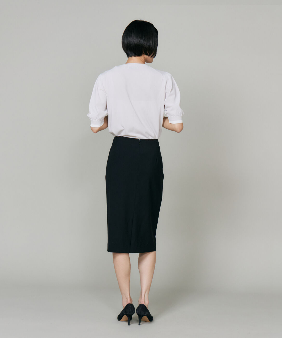 INED「オゾン防縮加工ペンシルスカート」|タイト|